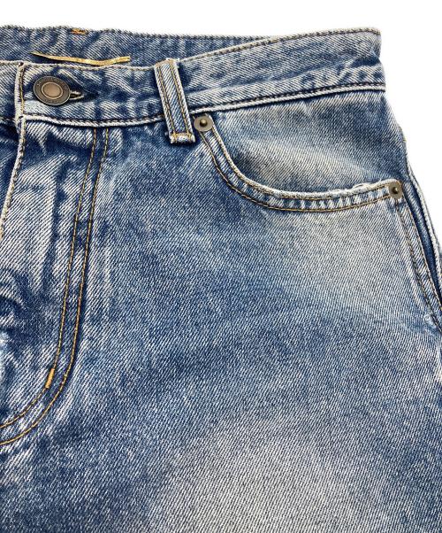 Saint Laurent Paris（サンローランパリ）Saint Laurent Paris (サンローランパリ) ダメージ加工デニムパンツ インディゴ サイズ:25の古着・服飾アイテム