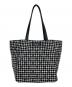 Kate Spade（ケイトスペード）の古着「ノエル ジャカード ラージ トートバッグ」｜ブラック×ホワイト