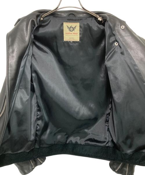 666（666）666 (666) LJM-10TF タイトフィット フロントベルト ライダースジャケット ブラック サイズ:36の古着・服飾アイテム
