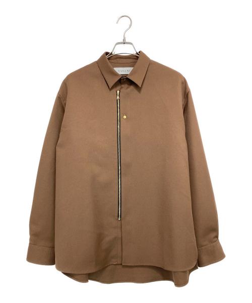 CULLNI（クルニ）CULLNI (クルニ) Front Zip Shirt ブラウン サイズ:2の古着・服飾アイテム