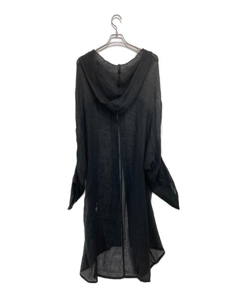 Y's（ワイズ）Y's (ワイズ) リネン混フーデッドコート ブラック サイズ:2の古着・服飾アイテム