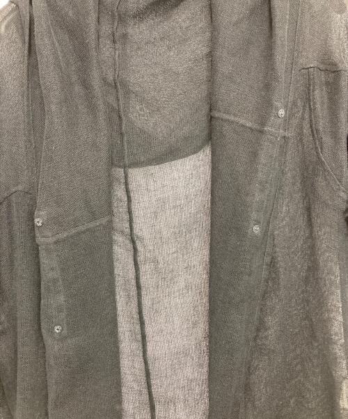 Y's（ワイズ）Y's (ワイズ) リネン混フーデッドコート ブラック サイズ:2の古着・服飾アイテム