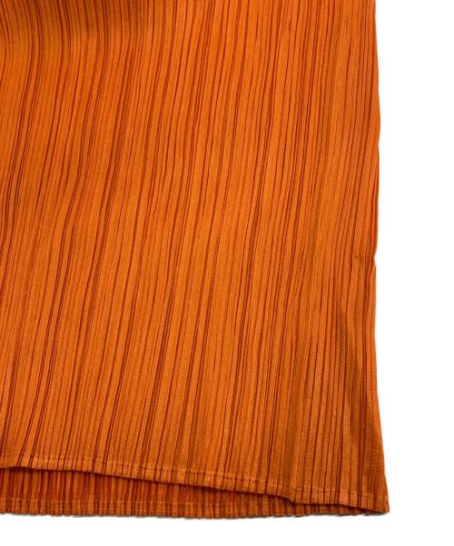 PLEATS PLEASE（プリーツプリーズ）PLEATS PLEASE (プリーツプリーズ) プリーツタイトスカート オレンジ サイズ:3の古着・服飾アイテム