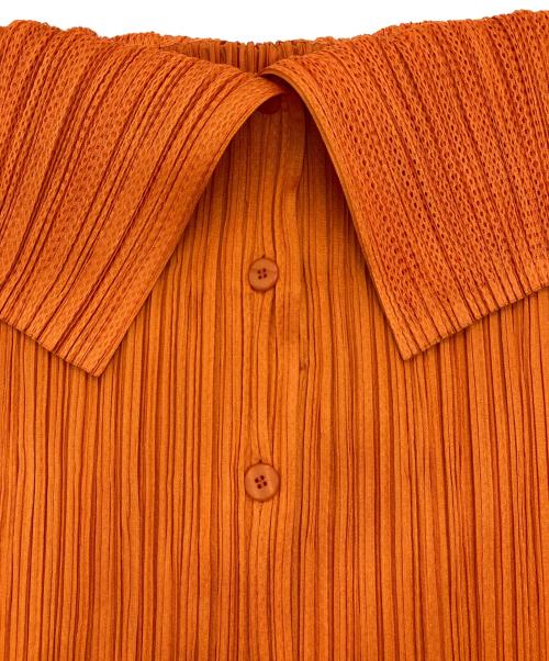 PLEATS PLEASE（プリーツプリーズ）PLEATS PLEASE (プリーツプリーズ) 変形2WAYプリーツワンピース オレンジ サイズ:４の古着・服飾アイテム