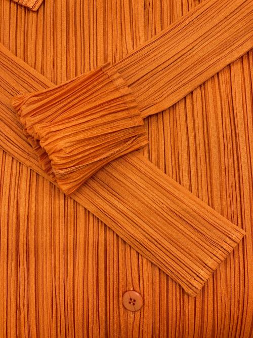 PLEATS PLEASE（プリーツプリーズ）PLEATS PLEASE (プリーツプリーズ) 変形2WAYプリーツワンピース オレンジ サイズ:４の古着・服飾アイテム