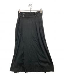 YOHJI YAMAMOTO（ヨウジヤマモト）の古着「ハイウエストコットンスカート」｜ブラック