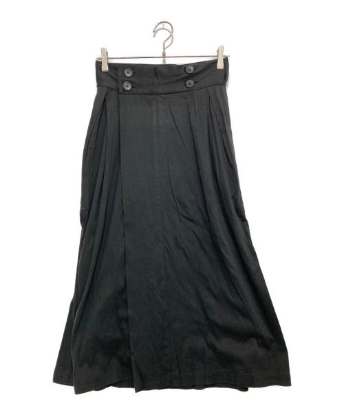 YOHJI YAMAMOTO（ヨウジヤマモト）YOHJI YAMAMOTO (ヨウジヤマモト) ハイウエストコットンスカート ブラック サイズ:SIZE Sの古着・服飾アイテム