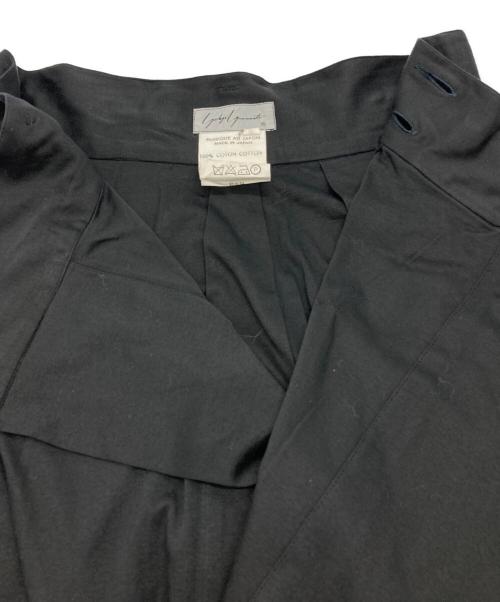 YOHJI YAMAMOTO（ヨウジヤマモト）YOHJI YAMAMOTO (ヨウジヤマモト) ハイウエストコットンスカート ブラック サイズ:SIZE Sの古着・服飾アイテム
