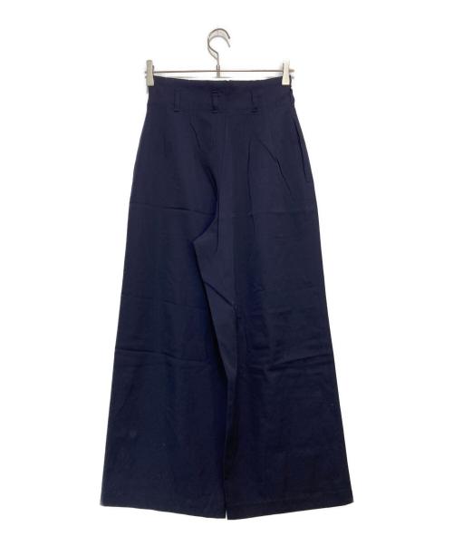 YOHJI YAMAMOTO（ヨウジヤマモト）YOHJI YAMAMOTO (ヨウジヤマモト) ハイウエストパンツ ネイビー サイズ:SSの古着・服飾アイテム