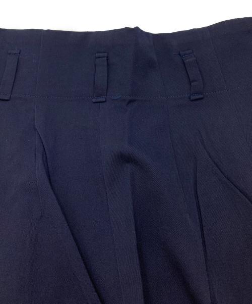 YOHJI YAMAMOTO（ヨウジヤマモト）YOHJI YAMAMOTO (ヨウジヤマモト) ハイウエストパンツ ネイビー サイズ:SSの古着・服飾アイテム
