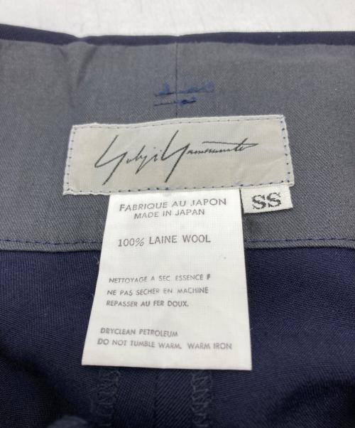 YOHJI YAMAMOTO（ヨウジヤマモト）YOHJI YAMAMOTO (ヨウジヤマモト) ハイウエストパンツ ネイビー サイズ:SSの古着・服飾アイテム