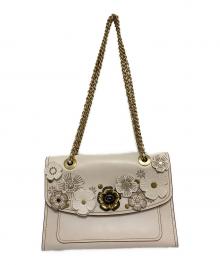 COACH（コーチ）の古着「Parker with tea rose applique 2WAYバッグ」｜アイボリー
