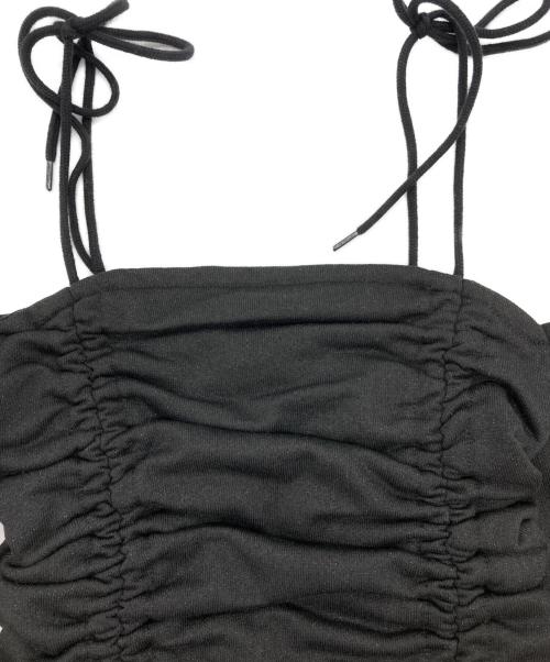 mmeeme（エムミーエメ）mmeeme (エムミーエメ) オフショルダースウェットトップス ブラック サイズ:-の古着・服飾アイテム