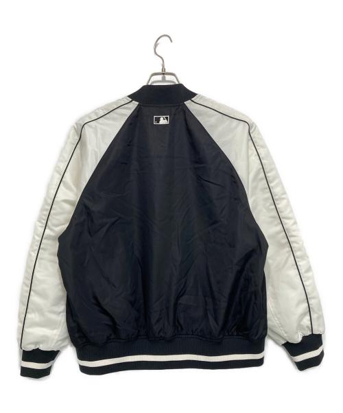 MLB（エムエルビー）MLB (エムエルビー) Nylon front varsity jacket ホワイト サイズ:Sの古着・服飾アイテム
