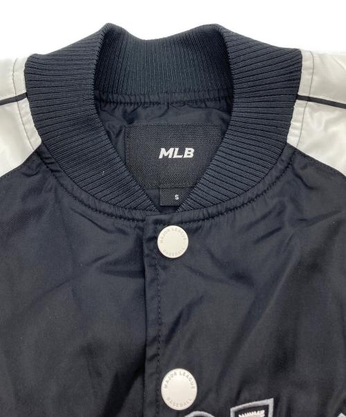 MLB（エムエルビー）MLB (エムエルビー) Nylon front varsity jacket ホワイト サイズ:Sの古着・服飾アイテム