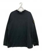 STONE ISLANDストーンアイランド）の古着「ヘビーウェイトコットンクルーネック長袖Tシャツ」｜ブラック