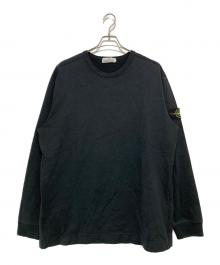 STONE ISLAND（ストーンアイランド）の古着「ヘビーウェイトコットンクルーネック長袖Tシャツ」｜ブラック