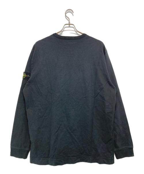 STONE ISLAND（ストーンアイランド）STONE ISLAND (ストーンアイランド) ヘビーウェイトコットンクルーネック長袖Tシャツ ブラック サイズ:SIZE XXLの古着・服飾アイテム
