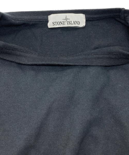 STONE ISLAND（ストーンアイランド）STONE ISLAND (ストーンアイランド) ヘビーウェイトコットンクルーネック長袖Tシャツ ブラック サイズ:SIZE XXLの古着・服飾アイテム