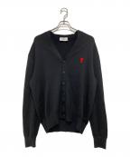 AMI Alexandre Mattiussiアミアレクサンドルマテュッシ）の古着「Ami de Coeur Cardigan」｜ブラック