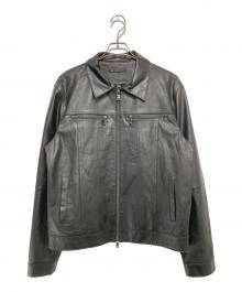 JOHN VARVATOS（ジョン・バルベイトス）の古着「レザージャケット」｜ブラック