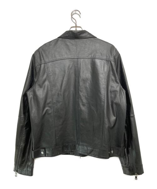 JOHN VARVATOS（ジョン・バルベイトス）JOHN VARVATOS (ジョン・バルベイトス) レザージャケット ブラック サイズ:XLの古着・服飾アイテム