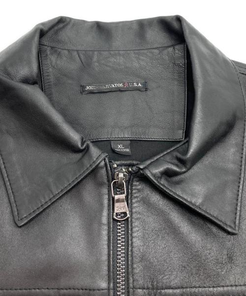 JOHN VARVATOS（ジョン・バルベイトス）JOHN VARVATOS (ジョン・バルベイトス) レザージャケット ブラック サイズ:XLの古着・服飾アイテム