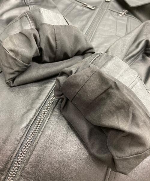 JOHN VARVATOS（ジョン・バルベイトス）JOHN VARVATOS (ジョン・バルベイトス) レザージャケット ブラック サイズ:XLの古着・服飾アイテム