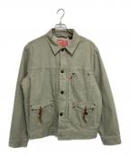 LEVI'S REDリーバイス レッド）の古着「TYPE II TRUCKER JACKET」｜グリーン (ベージュ系)