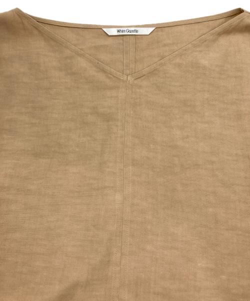 Whim Gazette（ウィムガゼット）Whim Gazette (ウィムガゼット) リネンレーヨンワンピース ベージュ サイズ:Fの古着・服飾アイテム