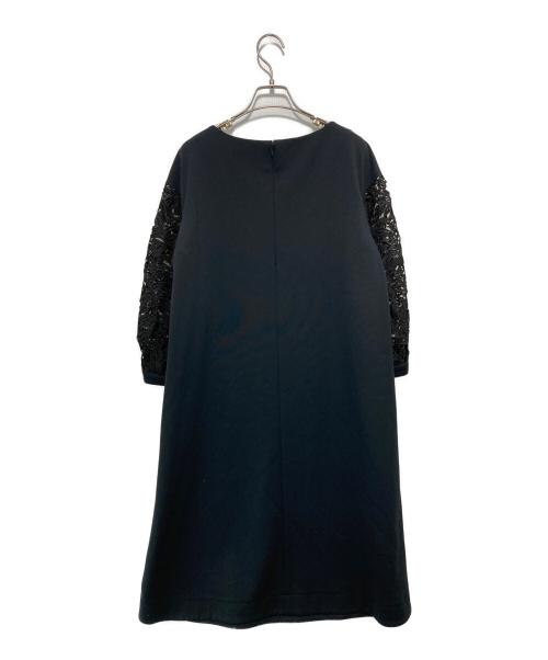 theory luxe（セオリーリュクス）theory luxe (セオリーリュクス) レース切替ブラウスワンピース ネイビー サイズ:38の古着・服飾アイテム