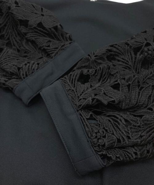 theory luxe（セオリーリュクス）theory luxe (セオリーリュクス) レース切替ブラウスワンピース ネイビー サイズ:38の古着・服飾アイテム
