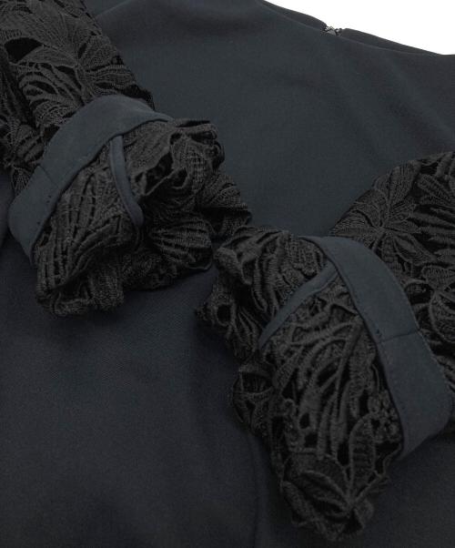 theory luxe（セオリーリュクス）theory luxe (セオリーリュクス) レース切替ブラウスワンピース ネイビー サイズ:38の古着・服飾アイテム