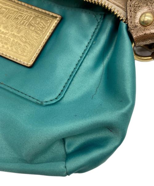 COACH（コーチ）COACH (コーチ) POPPY シグネチャーハンドバッグ ベージュ×ゴールドの古着・服飾アイテム