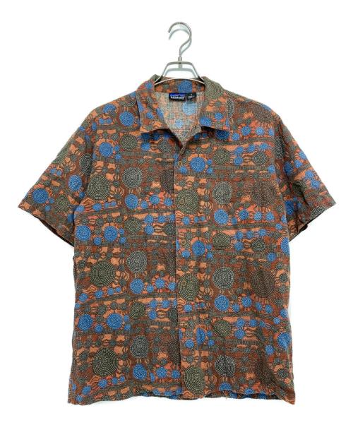 Patagonia（パタゴニア）Patagonia (パタゴニア) 90's 総柄シャツ オレンジ×ブラウン サイズ:Sの古着・服飾アイテム