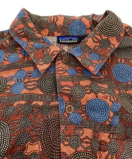Patagonia（パタゴニア）Patagonia (パタゴニア) 90's 総柄シャツ オレンジ×ブラウン サイズ:Sの古着・服飾アイテム