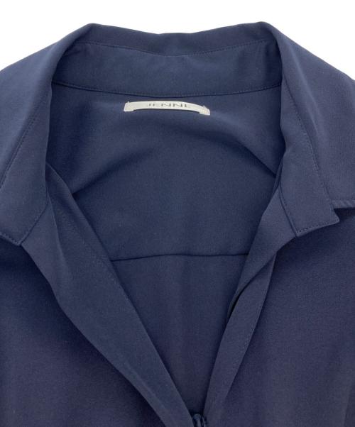 JENNE（ジェンヌ）JENNE (ジェンヌ) カシュクールフレアワンピース ネイビー サイズ:Mの古着・服飾アイテム