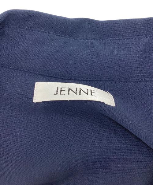 JENNE（ジェンヌ）JENNE (ジェンヌ) カシュクールフレアワンピース ネイビー サイズ:Mの古着・服飾アイテム