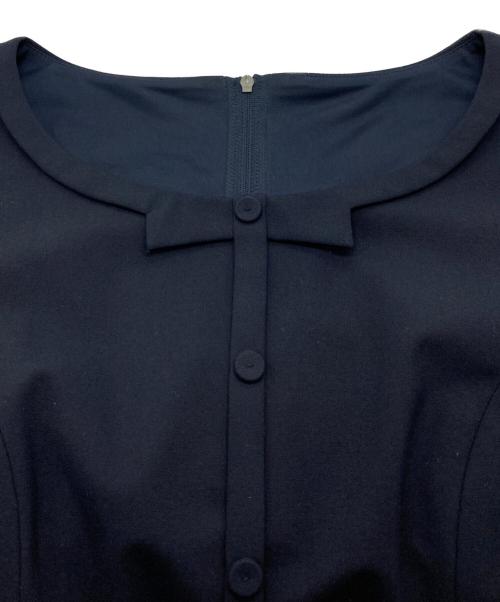 FOXEY NEWYORK（フォクシーニューヨーク）FOXEY NEWYORK (フォクシーニューヨーク) ノースリーブワンピース ネイビー サイズ:SIZE 38の古着・服飾アイテム