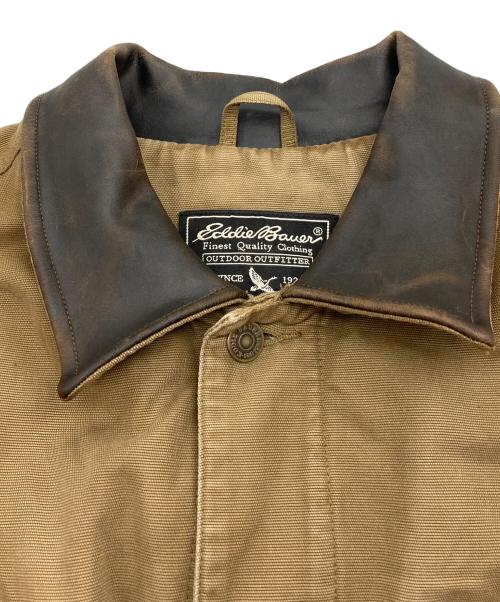Eddie Bauer（エディーバウアー）Eddie Bauer (エディーバウアー) 襟レザーワークジャケット ベージュ サイズ:Lの古着・服飾アイテム