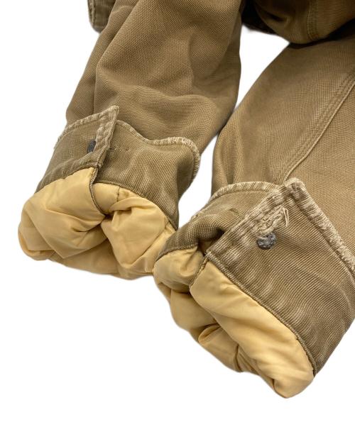 Eddie Bauer（エディーバウアー）Eddie Bauer (エディーバウアー) 襟レザーワークジャケット ベージュ サイズ:Lの古着・服飾アイテム