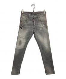 DSQUARED2（ディースクエアード）の古着「Skinny Dan Jean ダメージスキニーデニムパンツ」｜グレー