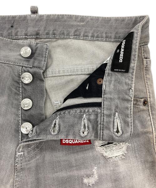DSQUARED2（ディースクエアード）DSQUARED2 (ディースクエアード) Skinny Dan Jean ダメージスキニーデニムパンツ グレー サイズ:42の古着・服飾アイテム