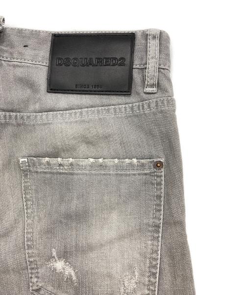 DSQUARED2（ディースクエアード）DSQUARED2 (ディースクエアード) Skinny Dan Jean ダメージスキニーデニムパンツ グレー サイズ:42の古着・服飾アイテム