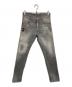 DSQUARED2（ディースクエアード）の古着「Skinny Dan Jean ダメージスキニーデニムパンツ」｜グレー