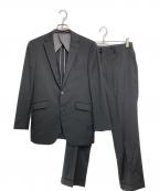 BURBERRY BLACK LABELバーバリーブラックレーベル）の古着「シルクウール混 ストライプセットアップスーツ」｜ブラック