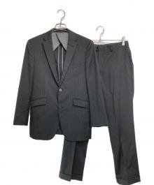BURBERRY BLACK LABEL（バーバリーブラックレーベル）の古着「シルクウール混 ストライプセットアップスーツ」｜ブラック