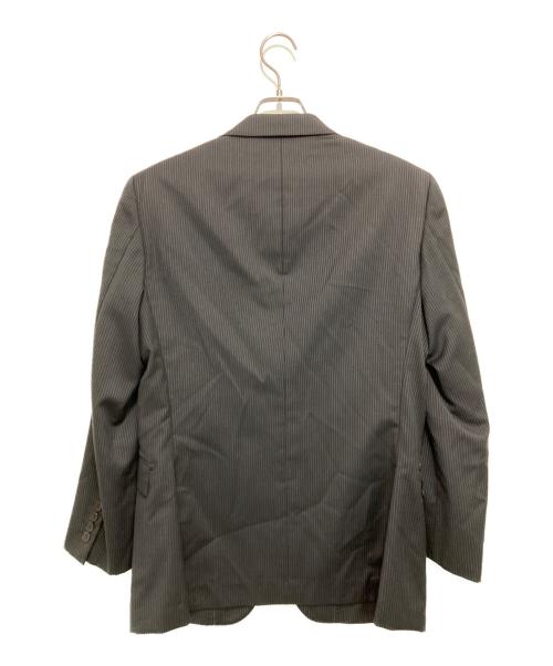 BURBERRY BLACK LABEL（バーバリーブラックレーベル）BURBERRY BLACK LABEL (バーバリーブラックレーベル) シルクウール混 ストライプセットアップスーツ ブラック サイズ:Sの古着・服飾アイテム
