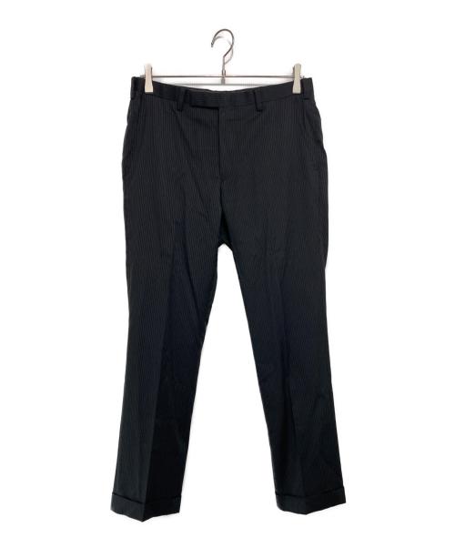 BURBERRY BLACK LABEL（バーバリーブラックレーベル）BURBERRY BLACK LABEL (バーバリーブラックレーベル) シルクウール混 ストライプセットアップスーツ ブラック サイズ:Sの古着・服飾アイテム