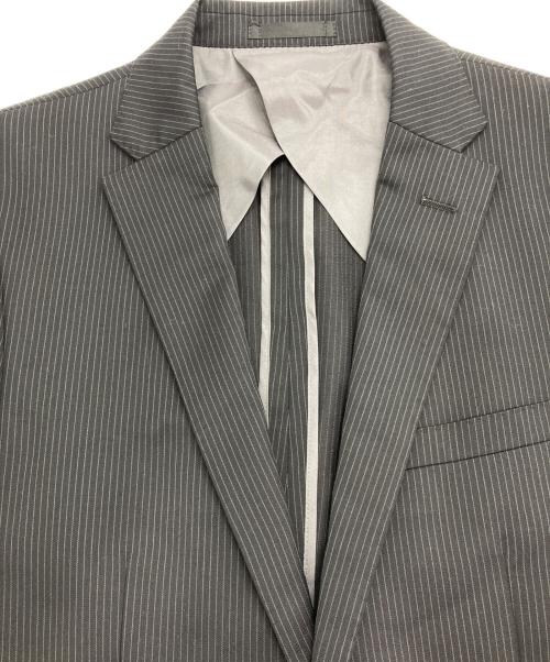 BURBERRY BLACK LABEL（バーバリーブラックレーベル）BURBERRY BLACK LABEL (バーバリーブラックレーベル) シルクウール混 ストライプセットアップスーツ ブラック サイズ:Sの古着・服飾アイテム